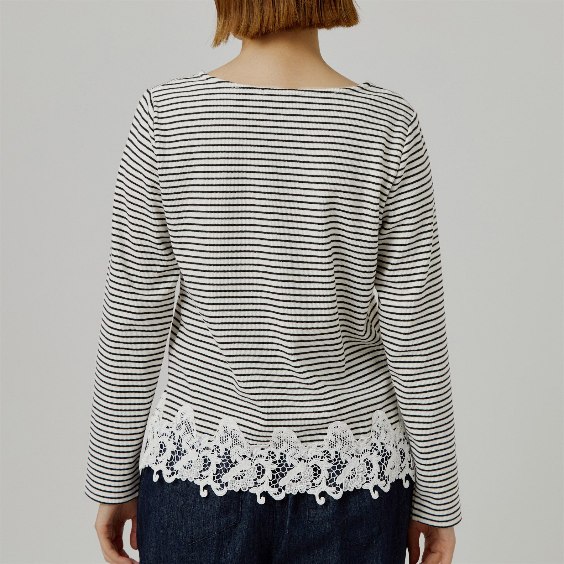 grove「裾レーススクエアネックカットソー」|Tシャツ・カットソー|