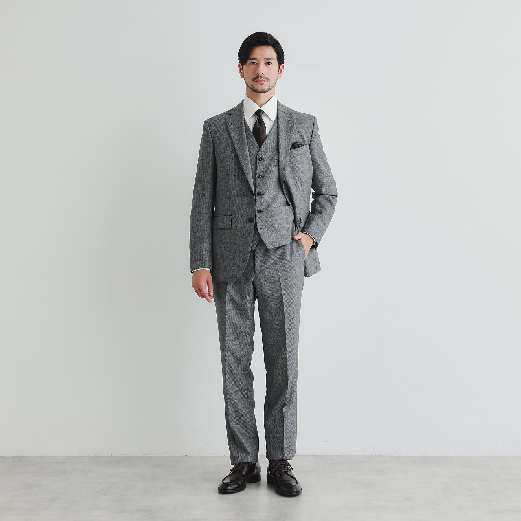 TAKEO KIKUCHI「鱗紋 ベスト」|スーツ|