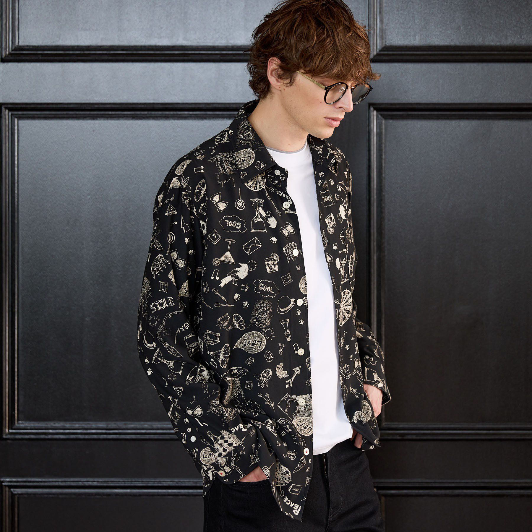 TAKEO KIKUCHI「【BOWLER HAT LABEL】日本製PLAYプリントシャツ」|シャツ・ブラウス|