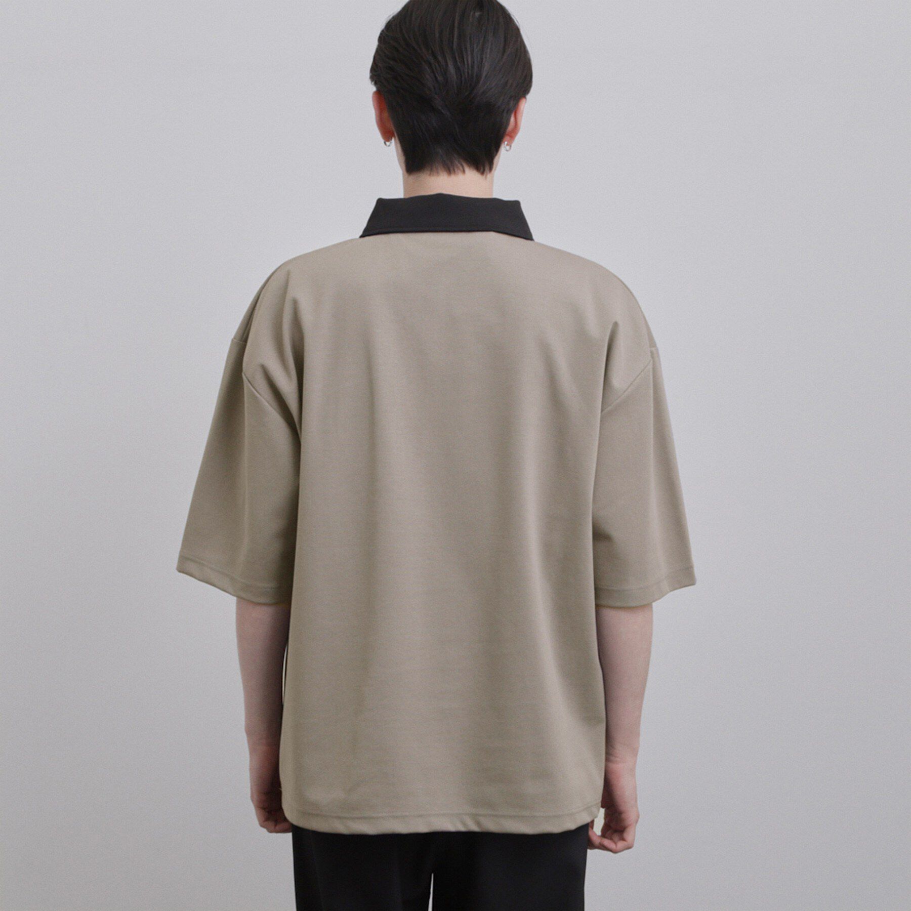 tk.TAKEO KIKUCHI「【人気商品！】カラースイッチハーフジップポロ/ドロップショルダー/ポロシャツ/ドライタッチ」|Tシャツ・カットソー|