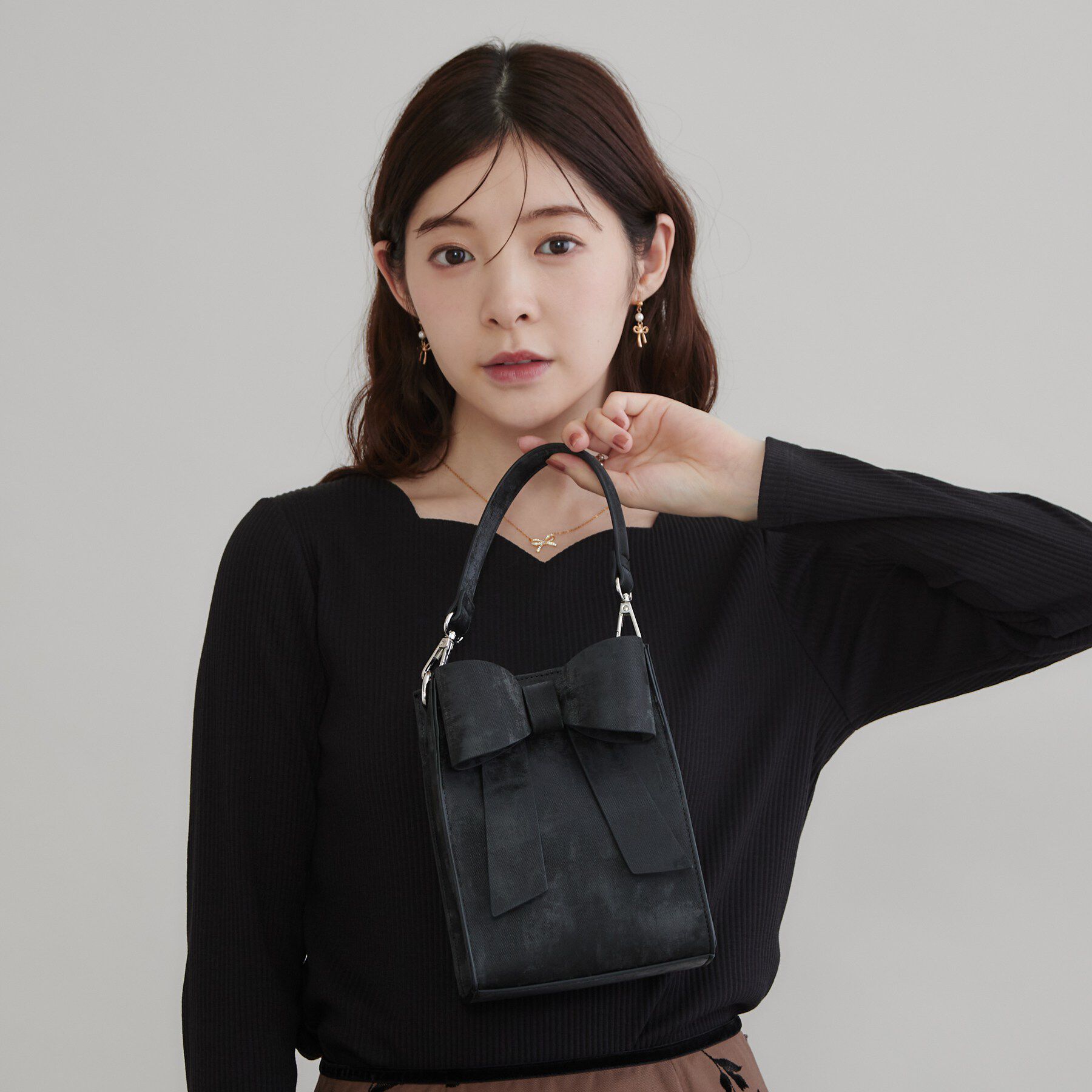 Couture broach「2WAYリボンミニバッグ」|ショルダー・メッセンジャー|
