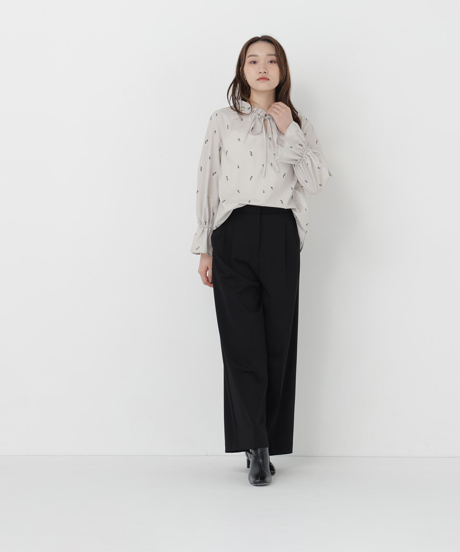  「ポンチストレッチワイドパンツ」|その他|
