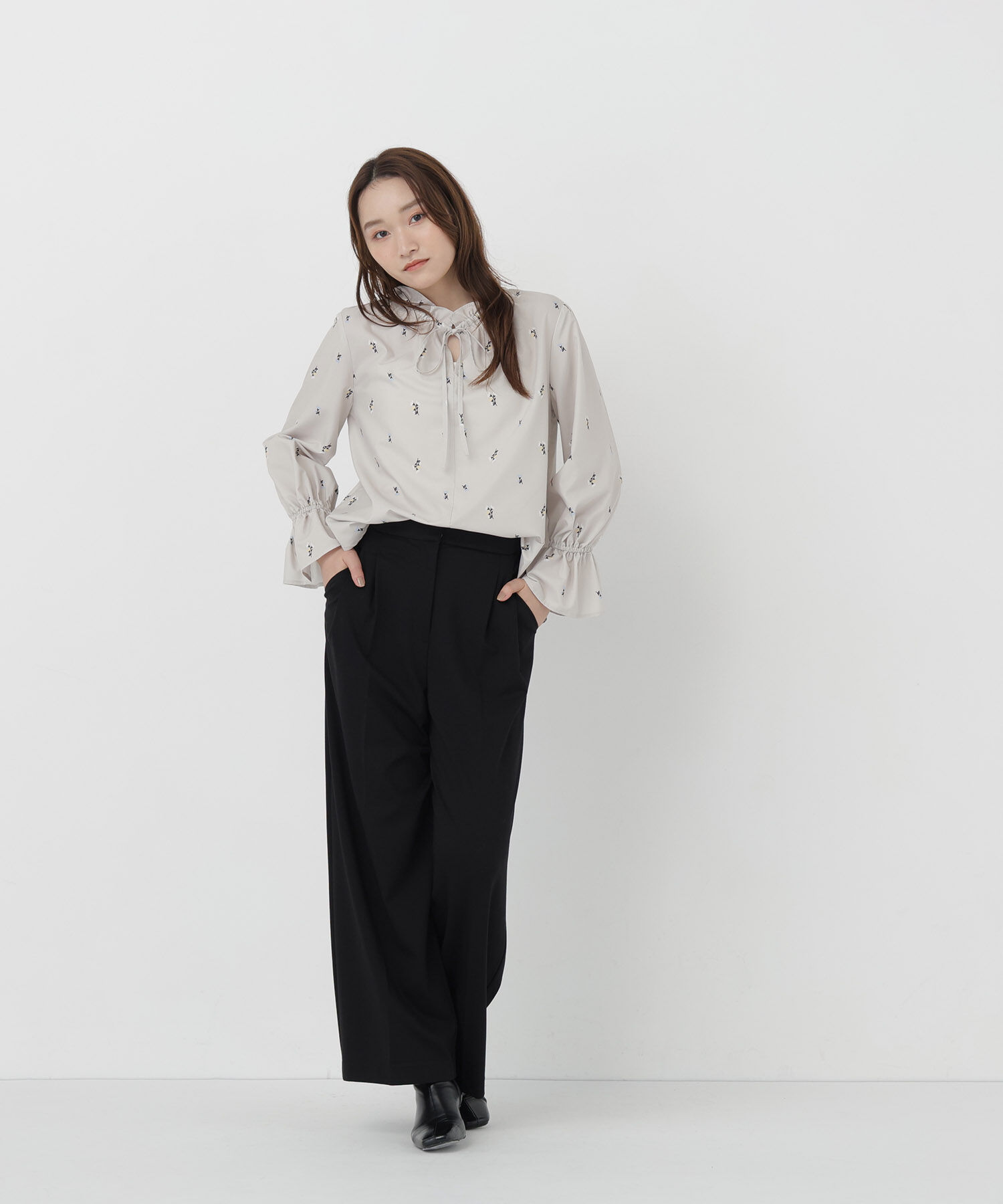  「ポンチストレッチワイドパンツ」|その他|