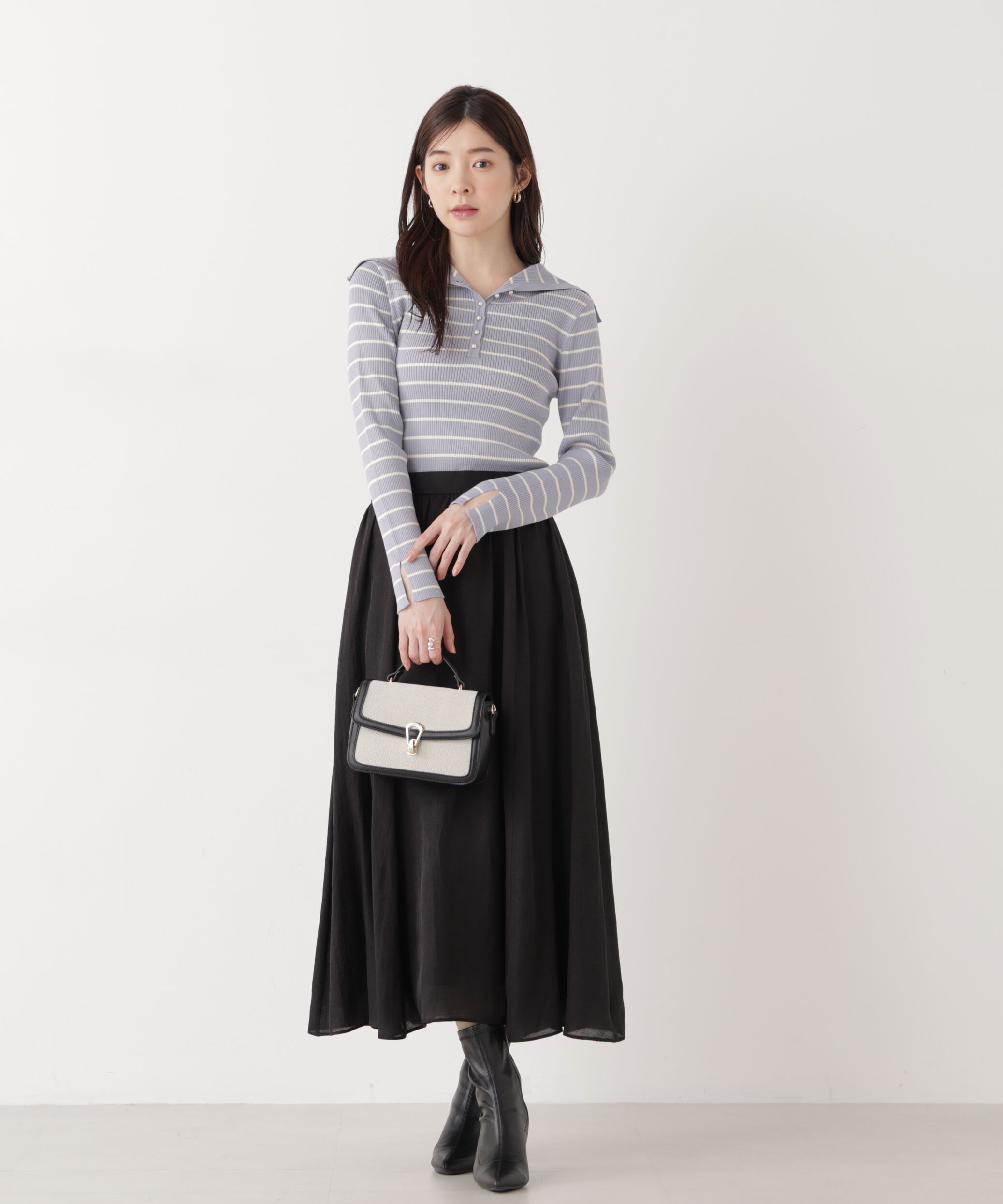 PROPORTION BODY DRESSING「チェーン付きギャザースカート　26SS」|スカート|