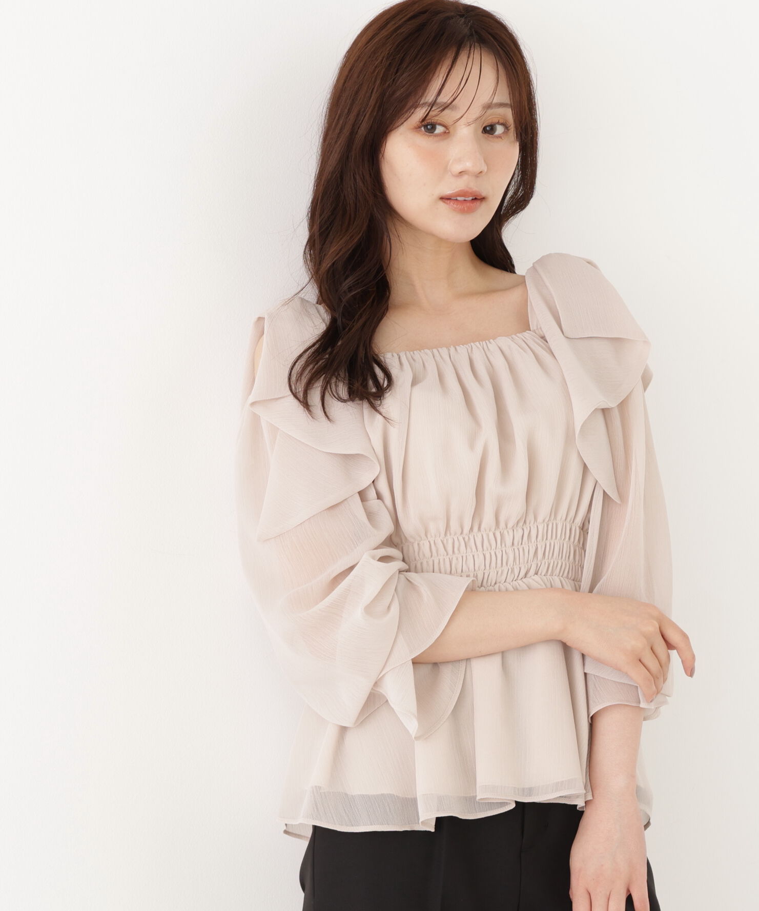 PROPORTION BODY DRESSING「ショルダーリボンブラウス」|シャツ・ブラウス|