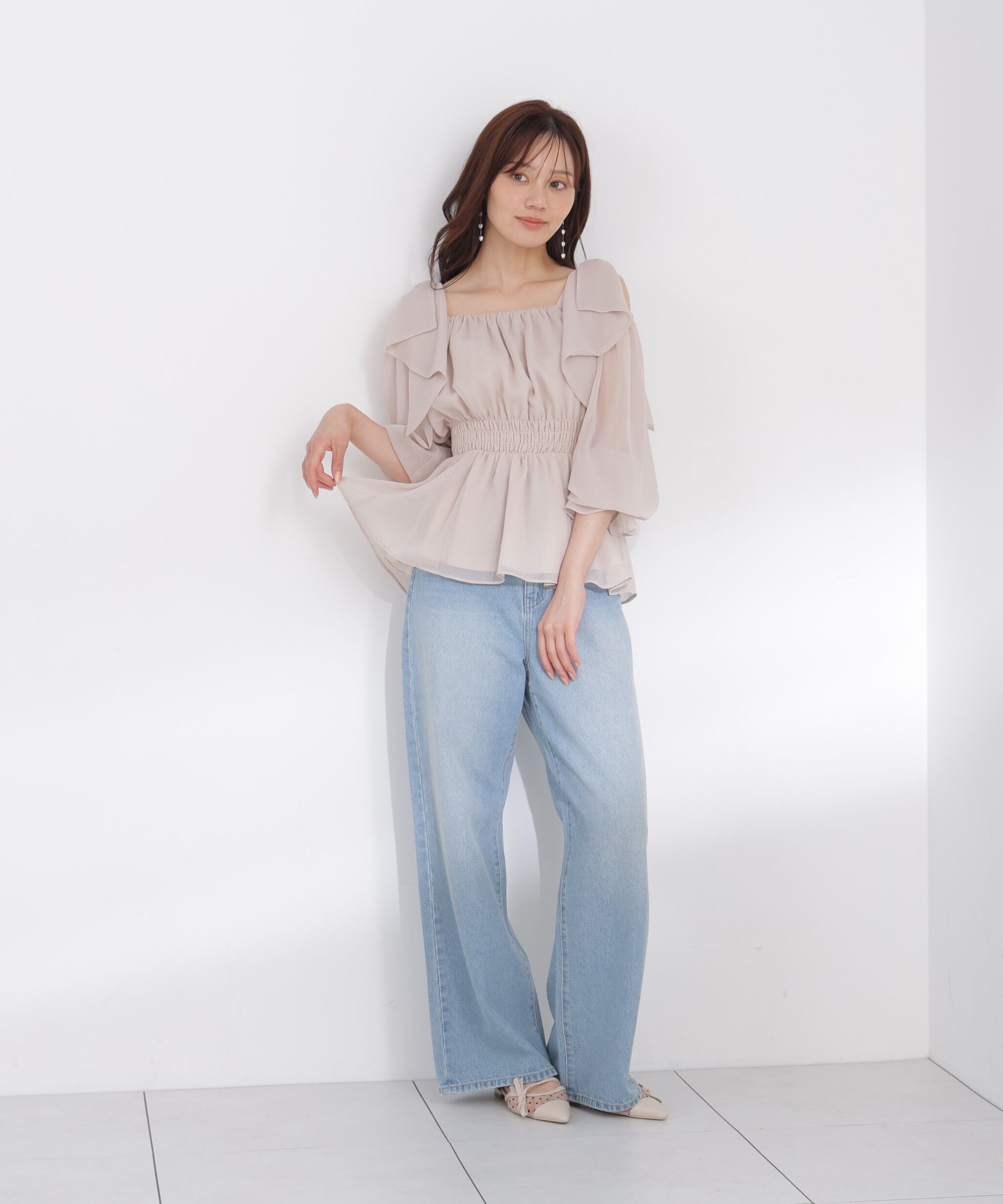 PROPORTION BODY DRESSING「ショルダーリボンブラウス」|シャツ・ブラウス|