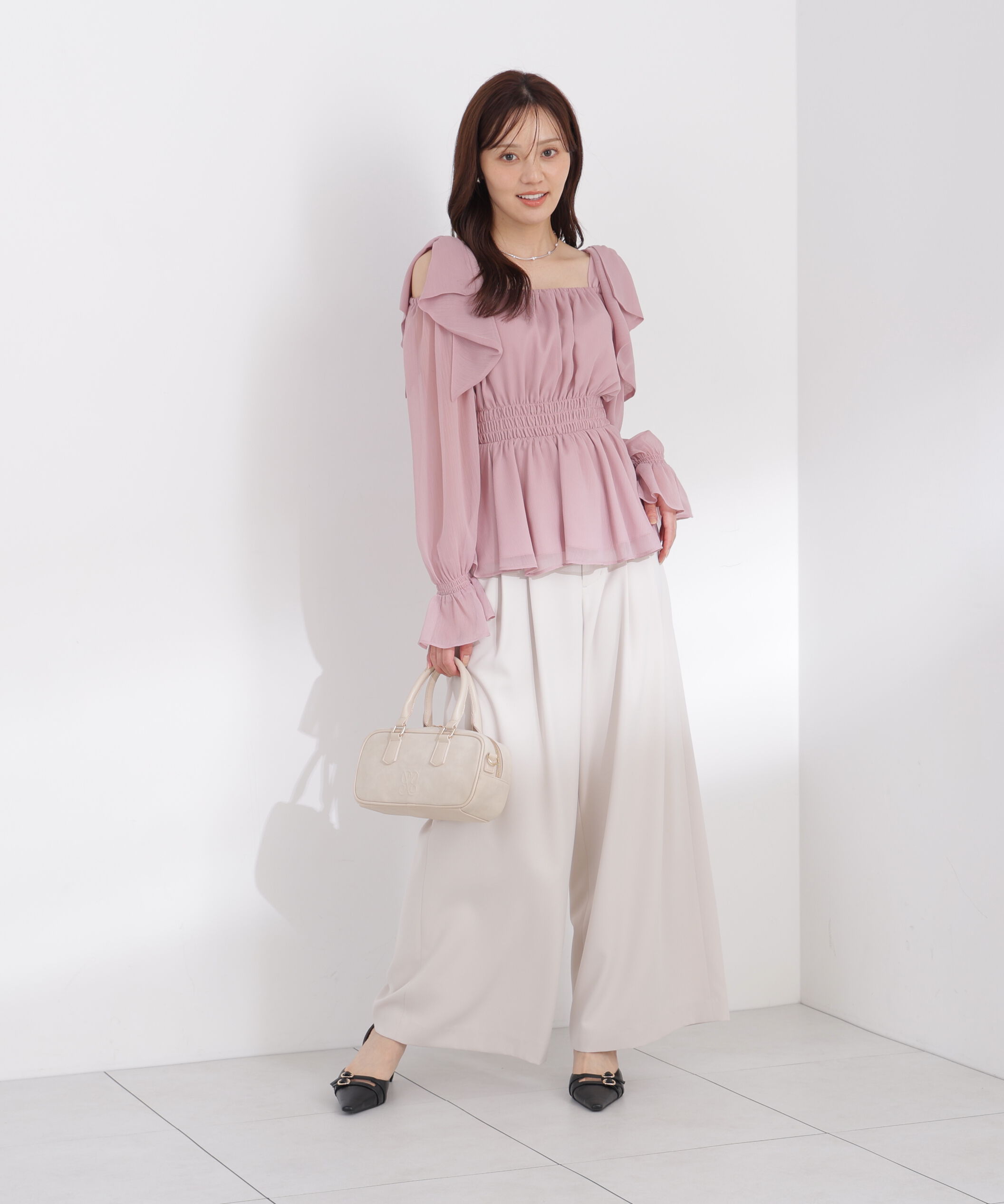 PROPORTION BODY DRESSING「ショルダーリボンブラウス」|シャツ・ブラウス|