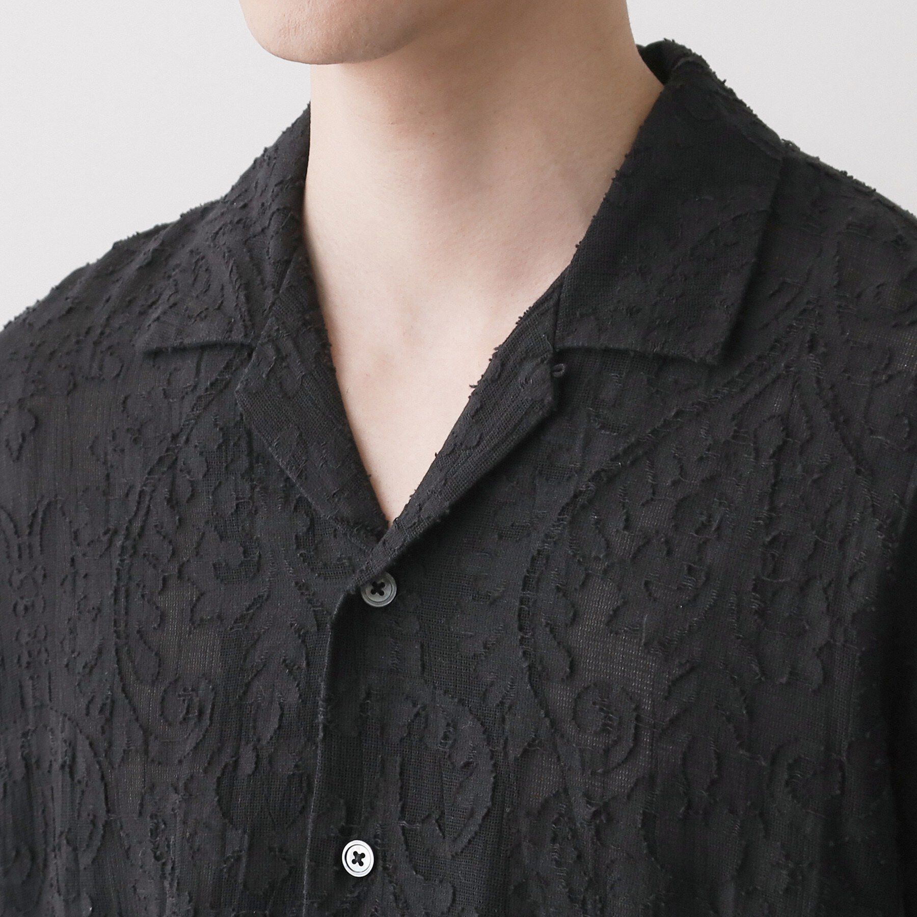 Dessin「【洗える】インド刺繍コットン開襟シャツ」|シャツ・ブラウス|