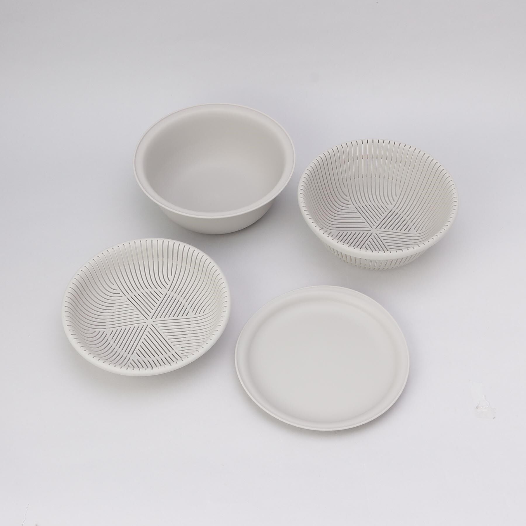 212 KITCHEN STORE「きほんの道具 ザルボウル４点セット 18cm GY ＜marna  マーナ＞」|食器・キッチングッズ|