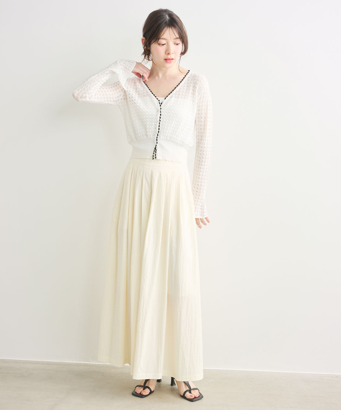 COCO DEAL「ボリュームタックワイドパンツ」|スラックス|