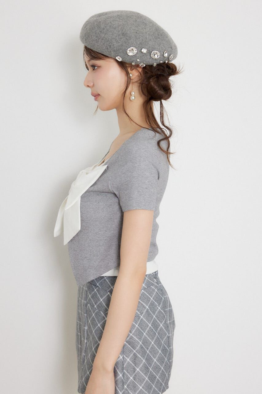 rienda「フロントリボンカットトップス」|Tシャツ・カットソー|