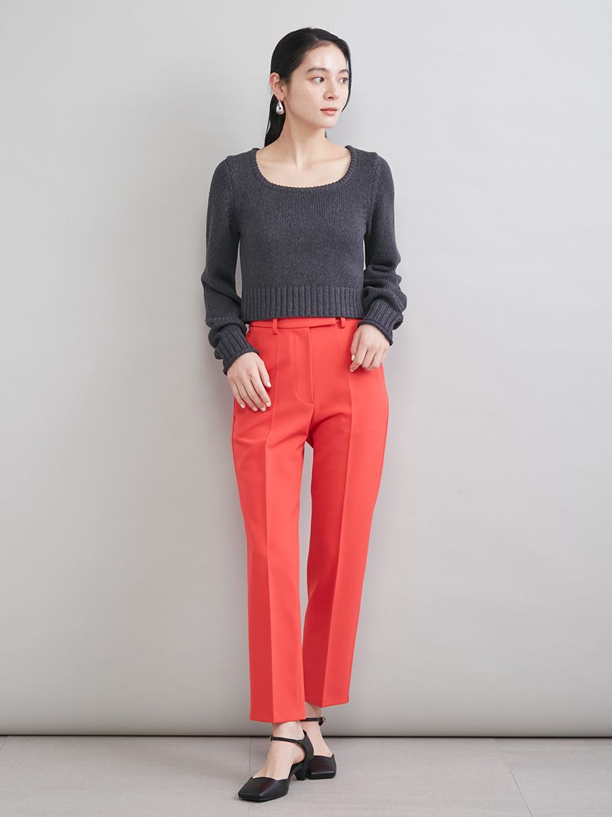 Mila Owen「【MILA PANTS】後ろゴムテーパードパンツ」|チノ|