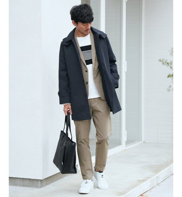 IKKA LOUNGE「【雑誌MonoMax4月号掲載】撥水ピケフードステンカラーコート」|その他|