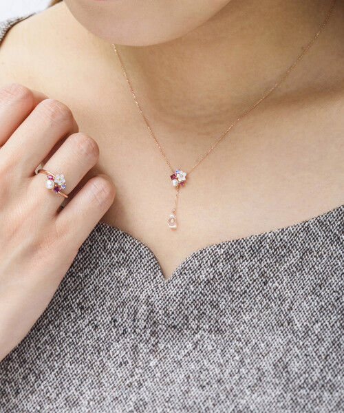 Samantha Tiara「K10 PG パールフラワーモチーフリング」|リング|