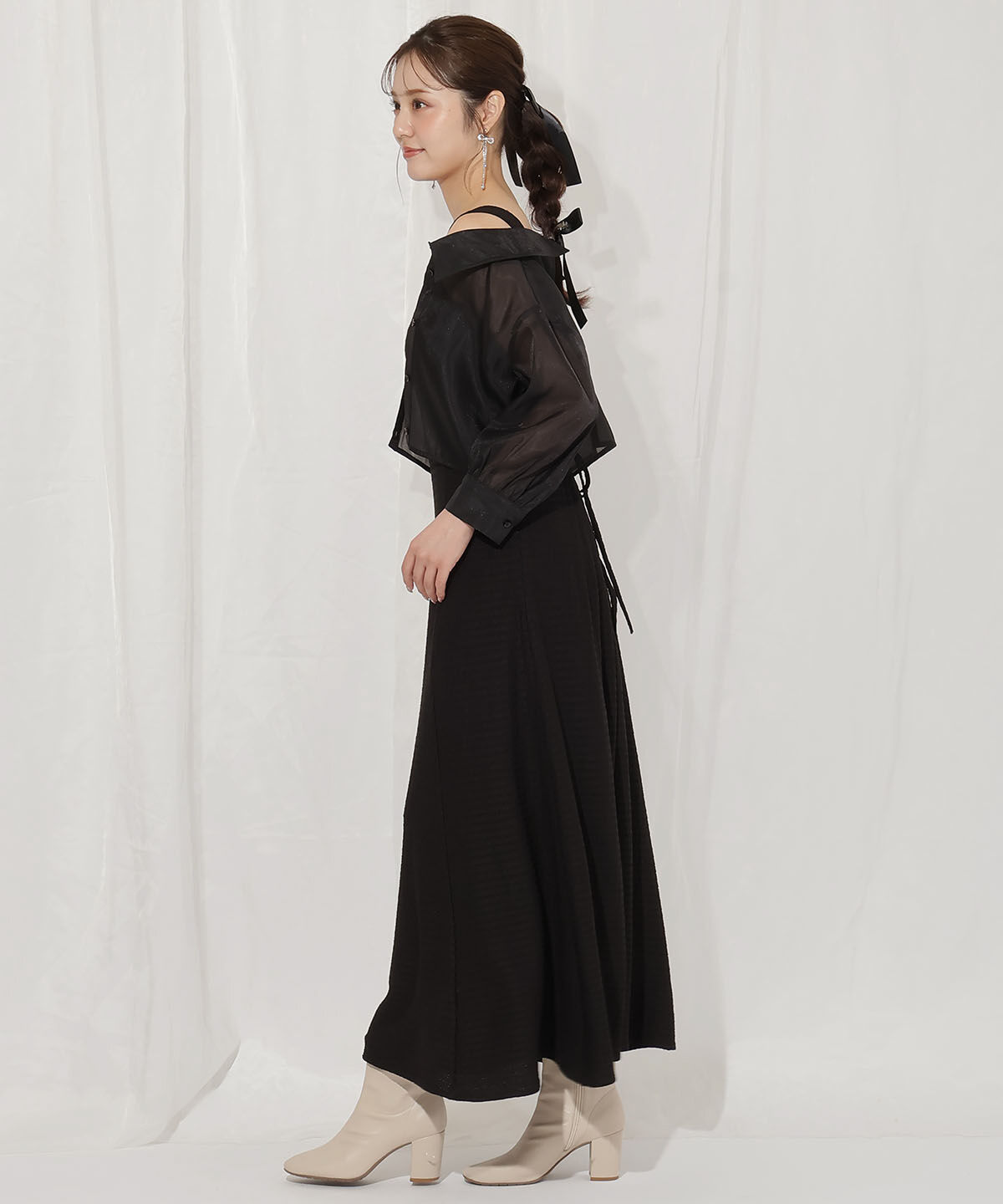 WILLSELECTION「シアーブラウス&times;カットソーマーメイドワンピース」|ワンピース|
