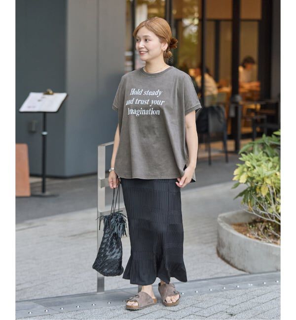 JOURNAL STANDARD「ピグメントロゴサークルヘム プルオーバー」|Tシャツ・カットソー|