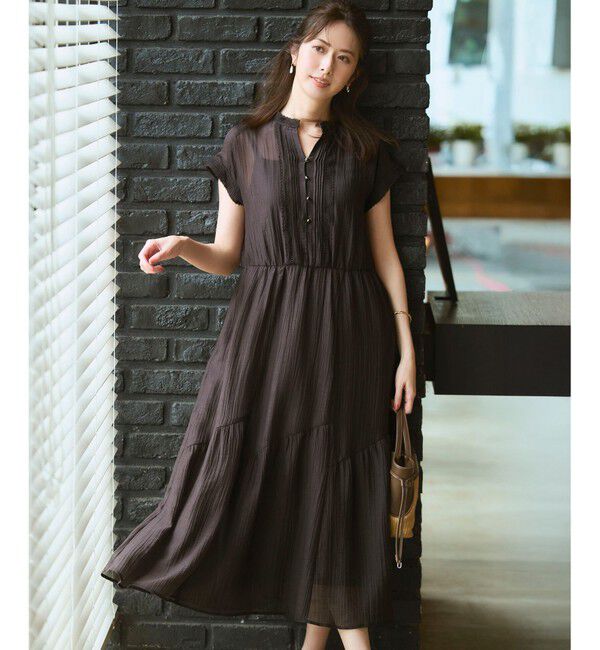 23区「【WEB&一部店舗限定】シアーワッシャー レース ワンピース」|ワンピース|ﾀﾞｰｸﾌﾞ