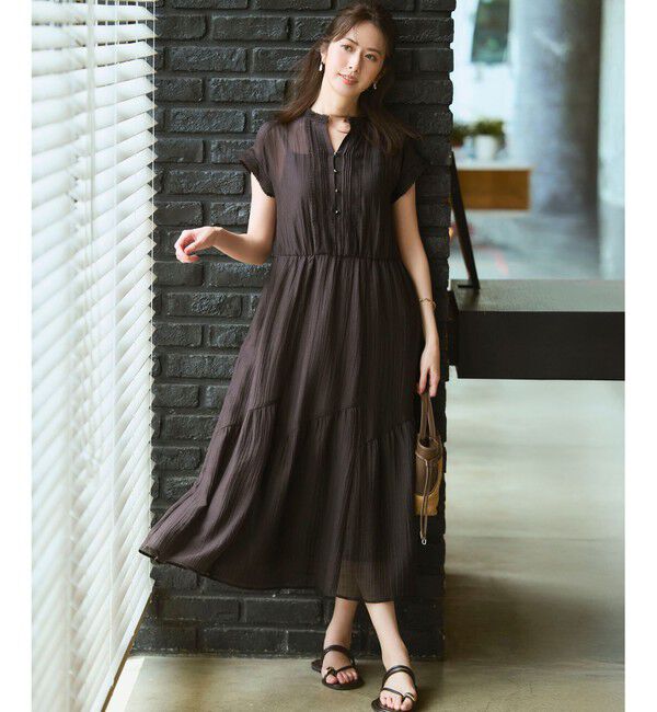 23区「【WEB&一部店舗限定】シアーワッシャー レース ワンピース」|ワンピース|