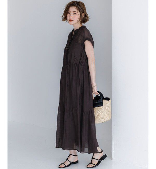 23区「【WEB&一部店舗限定】シアーワッシャー レース ワンピース」|ワンピース|