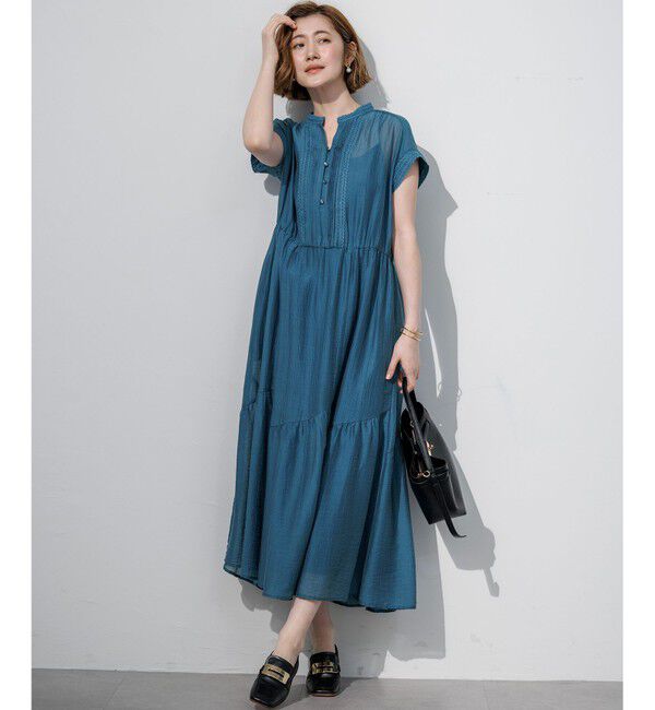 23区「【WEB&一部店舗限定】シアーワッシャー レース ワンピース」|ワンピース|