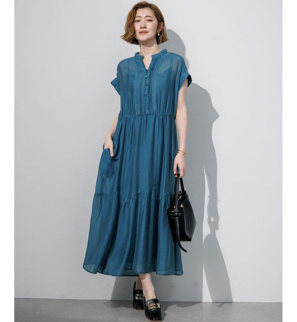 23区「【WEB&一部店舗限定】シアーワッシャー レース ワンピース」|ワンピース|