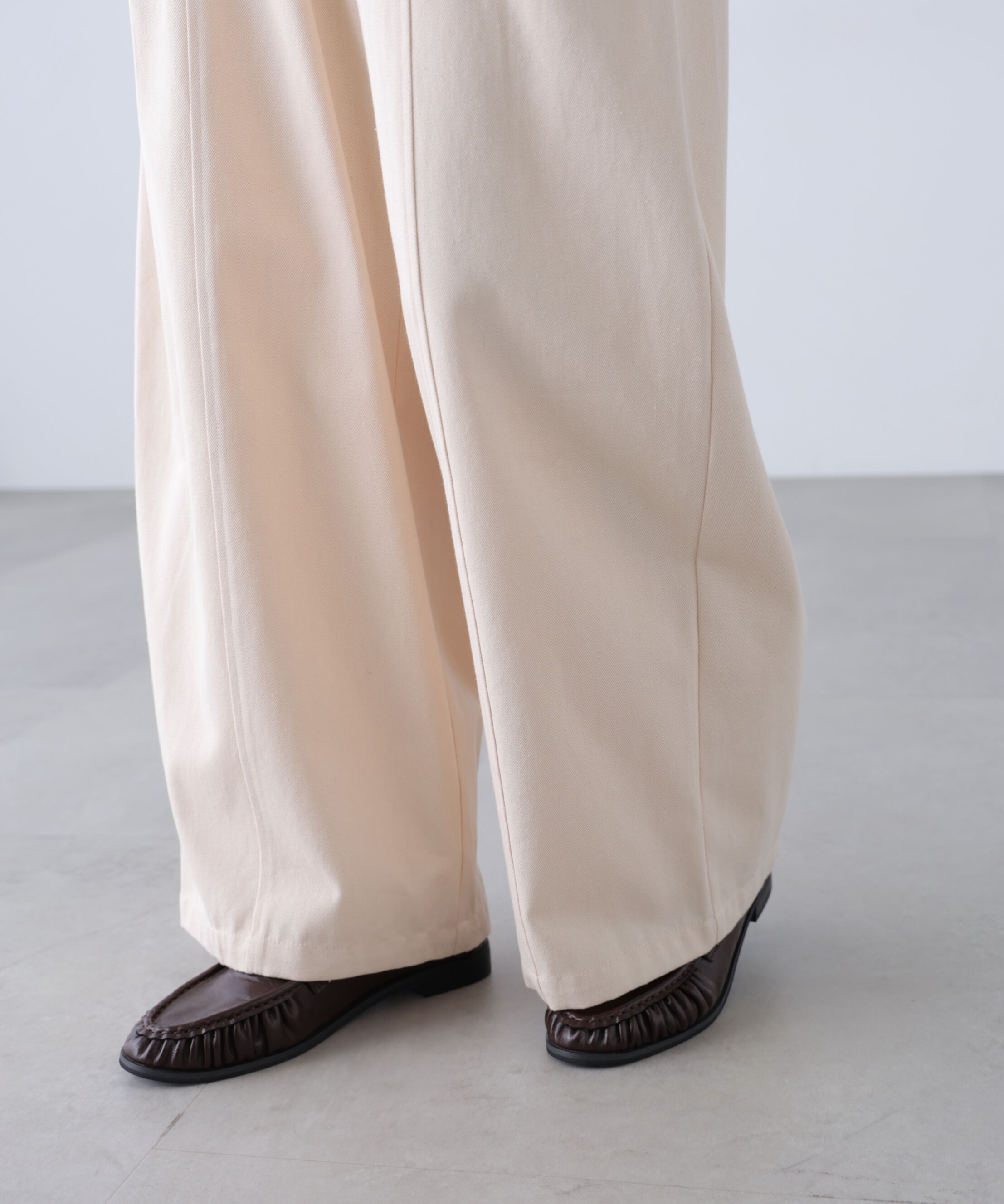  「ベルト付きワイドタックパンツ」|その他|