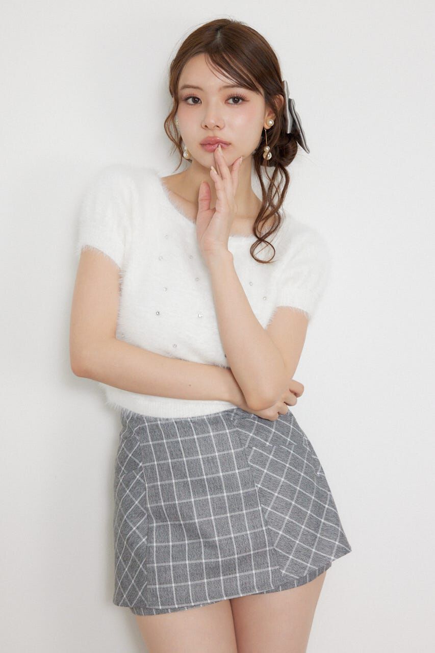 rienda「コンパクトシャギーニットトップス」|ニット・セーター|