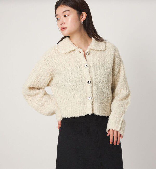 UNITED ARROWS green label relaxing「＜GLR_MINE＞フェザー ニット カーディガン」|カーディガン|