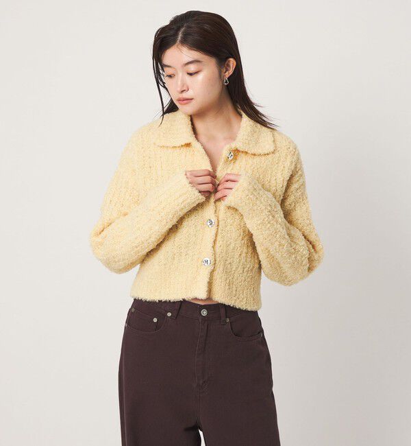 UNITED ARROWS green label relaxing「＜GLR_MINE＞フェザー ニット カーディガン」|カーディガン|