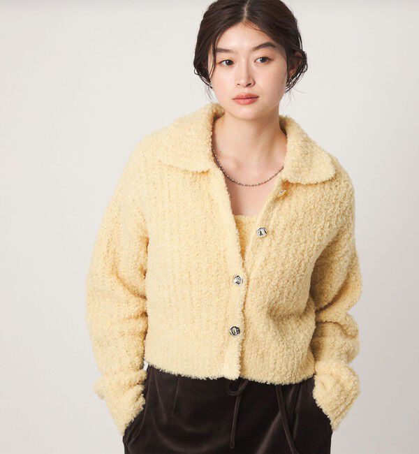 UNITED ARROWS green label relaxing「＜GLR_MINE＞フェザー ニット カーディガン」|カーディガン|