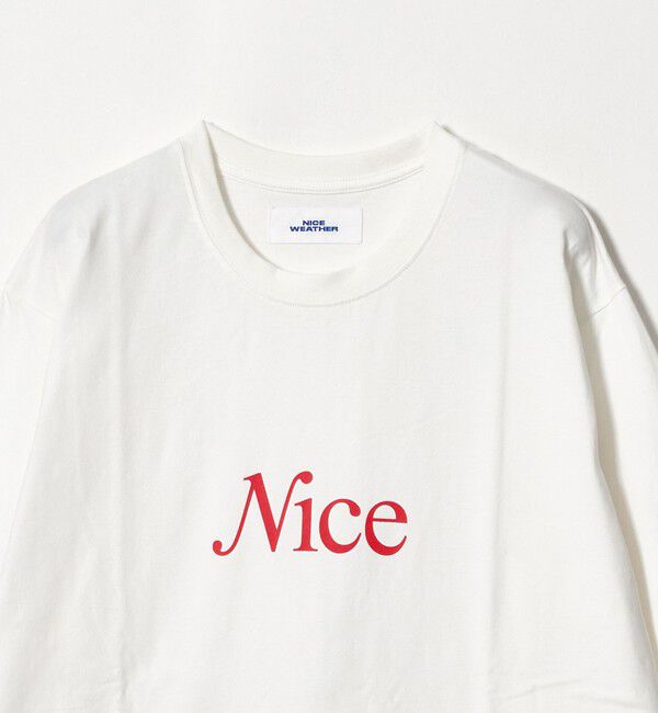 NICE WEATHER「＜NICE WEATHER＞NICE ロゴ ロング スリーブTシャツ」|Tシャツ・カットソー|