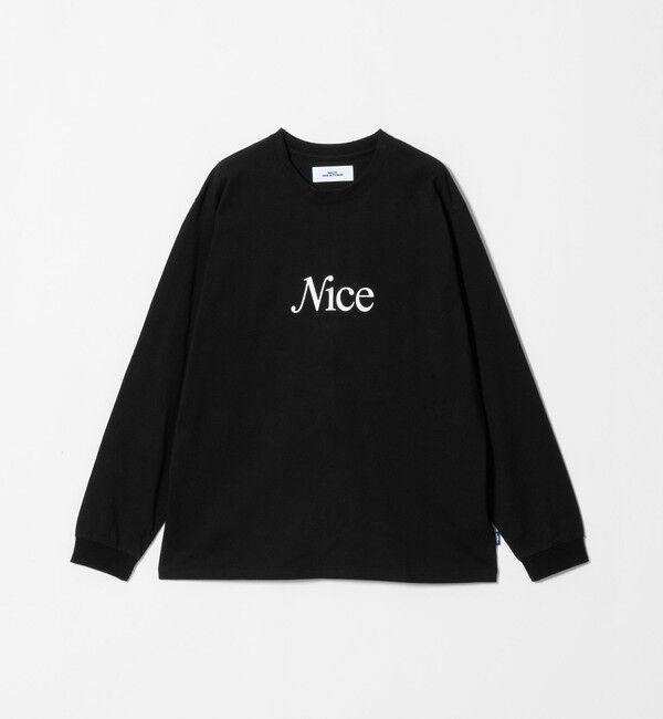 NICE WEATHER「＜NICE WEATHER＞NICE ロゴ ロング スリーブTシャツ」|Tシャツ・カットソー|BLACK