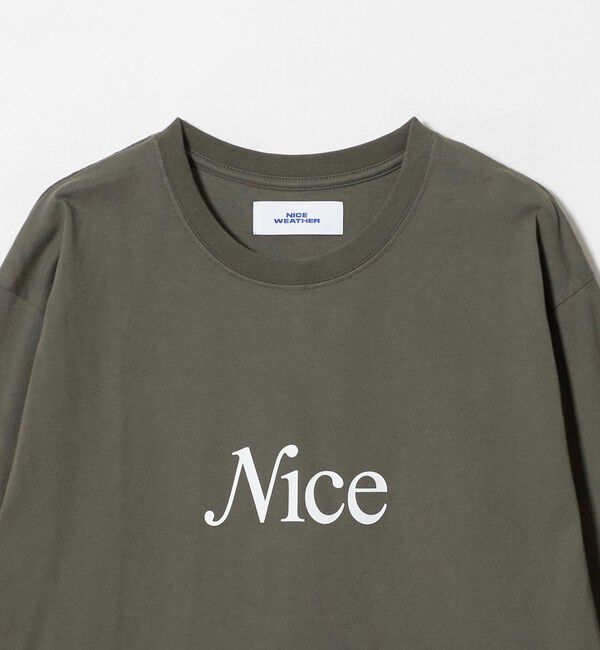 NICE WEATHER「＜NICE WEATHER＞NICE ロゴ ロング スリーブTシャツ」|Tシャツ・カットソー|