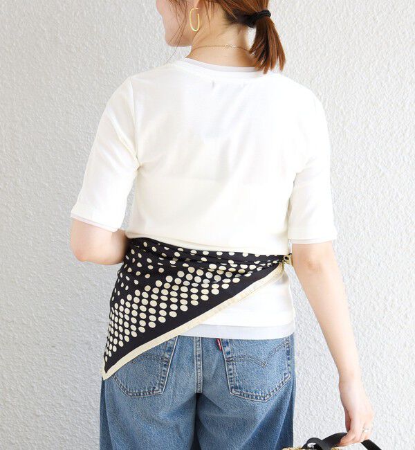 SHIPS for women「コットン キュプラ シアー コンビ TEE」|Tシャツ・カットソー|