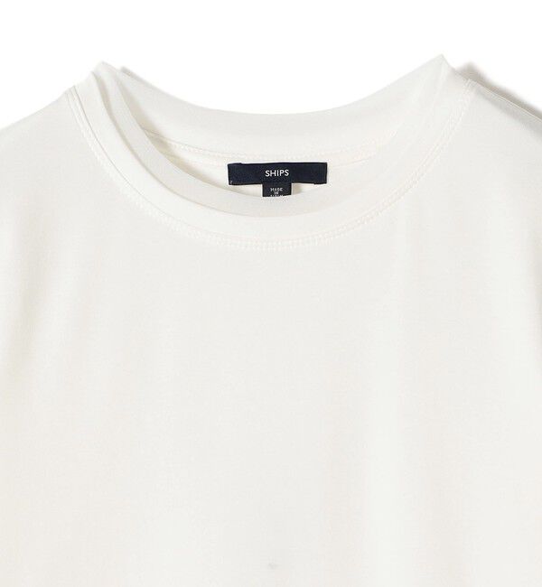 SHIPS for women「コットン キュプラ シアー コンビ TEE」|Tシャツ・カットソー|