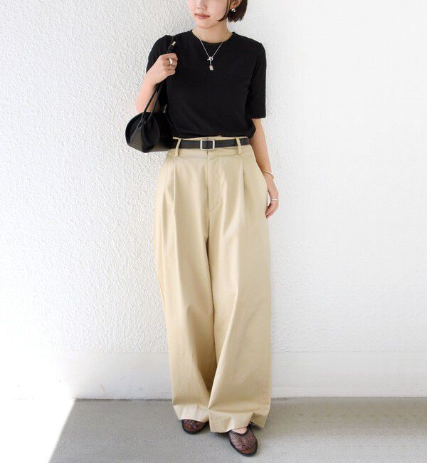 SHIPS for women「コットン キュプラ シアー コンビ TEE」|Tシャツ・カットソー|