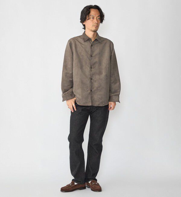 SHIPS「BENCH MARKING SHIRTS: ポリエステル フェイクスエード シャツ」|シャツ・ブラウス|
