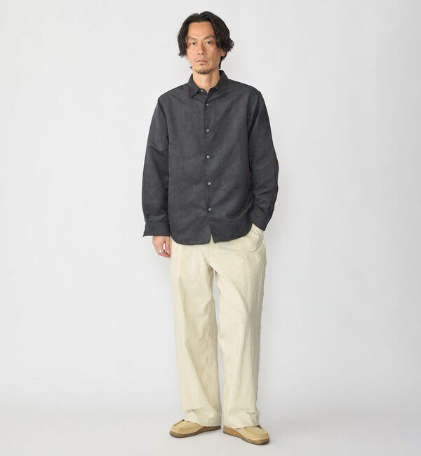 SHIPS「BENCH MARKING SHIRTS: ポリエステル フェイクスエード シャツ」|シャツ・ブラウス|