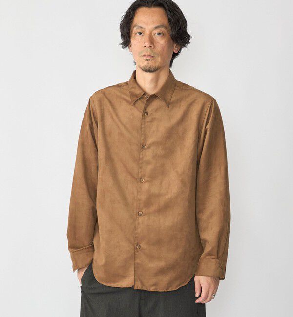 SHIPS「BENCH MARKING SHIRTS: ポリエステル フェイクスエード シャツ」|シャツ・ブラウス|