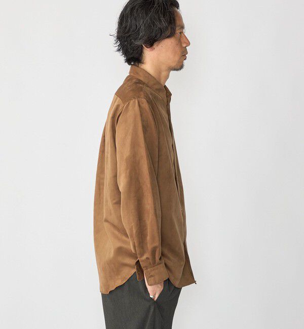 SHIPS「BENCH MARKING SHIRTS: ポリエステル フェイクスエード シャツ」|シャツ・ブラウス|