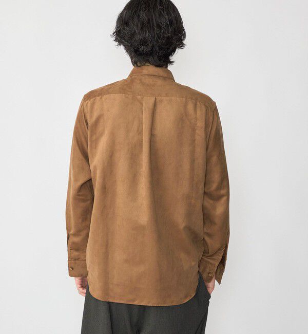 SHIPS「BENCH MARKING SHIRTS: ポリエステル フェイクスエード シャツ」|シャツ・ブラウス|