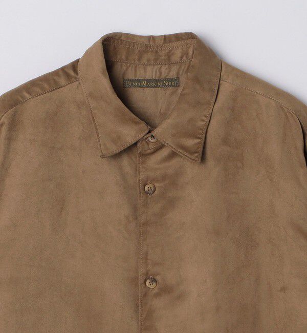 SHIPS「BENCH MARKING SHIRTS: ポリエステル フェイクスエード シャツ」|シャツ・ブラウス|