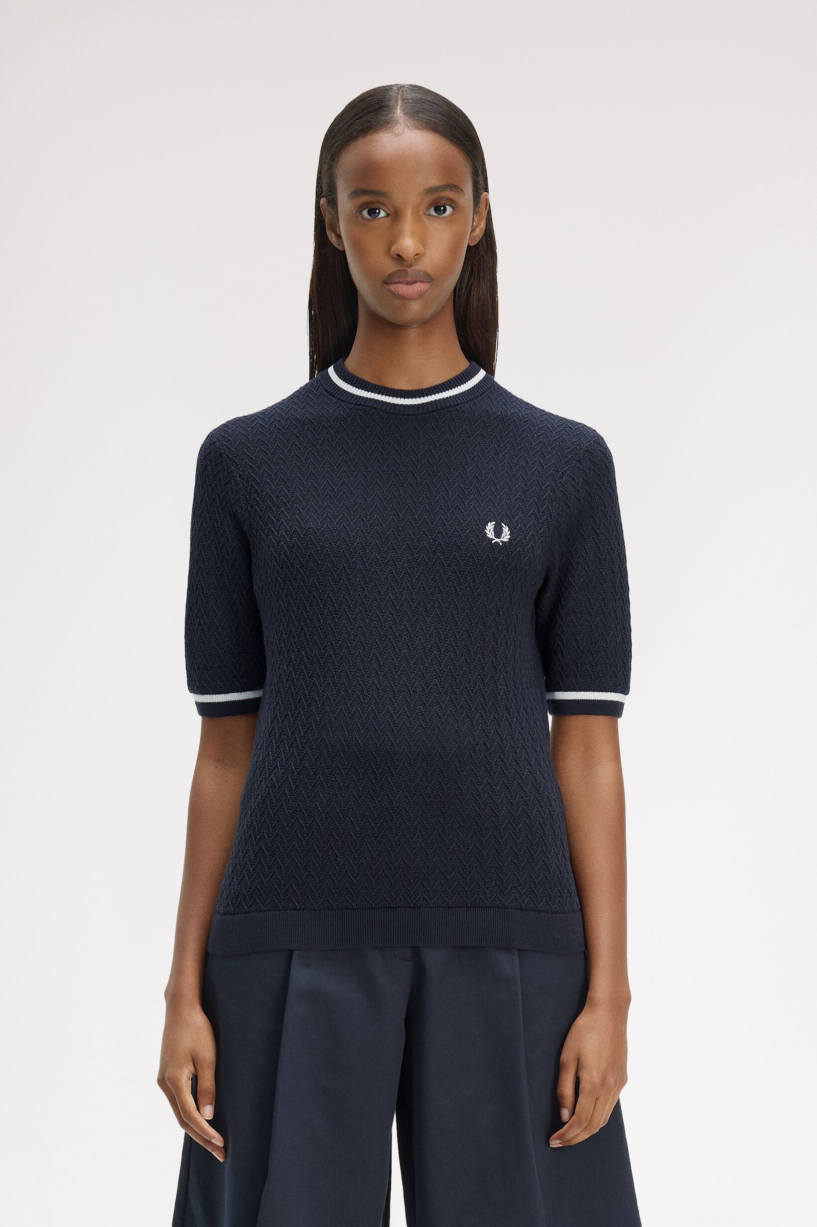 FRED PERRY 「Textured Knitted Top／テクスチャーニットトップス」|Tシャツ・カットソー|