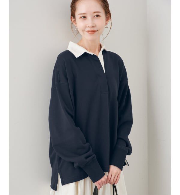 SLOBE IENA「《予約》裏毛ラガープルオーバー」|Tシャツ・カットソー|ネイビー