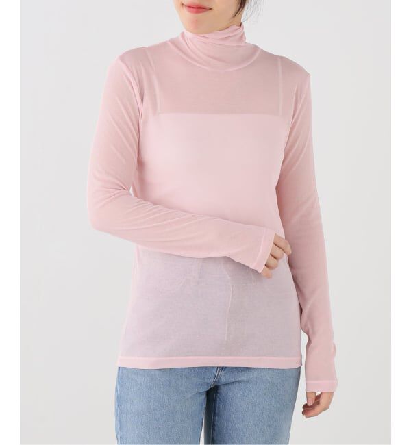 IENA LA BOUCLE「《追加》IENA LA BOUCLE水撚りガスフライスタートルプルオーバー」|Tシャツ・カットソー|ピンク