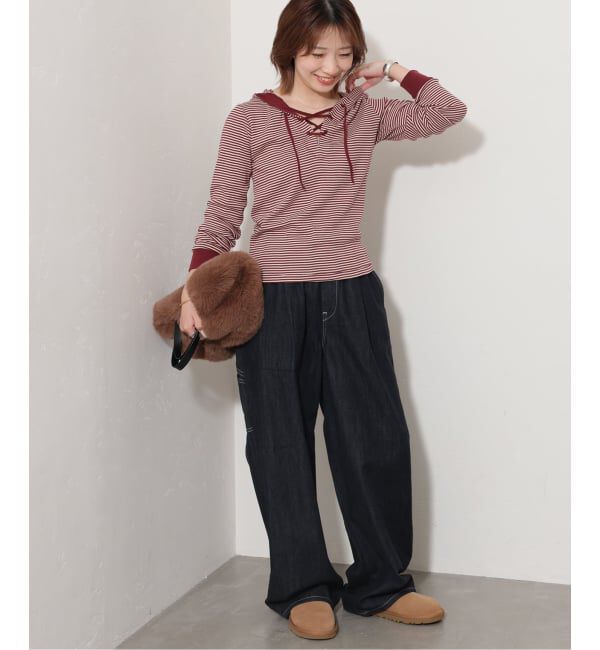 JOURNAL STANDARD relume「別注【MILLER/ミラー】 レースアップフードプルオーバー」|Tシャツ・カットソー|