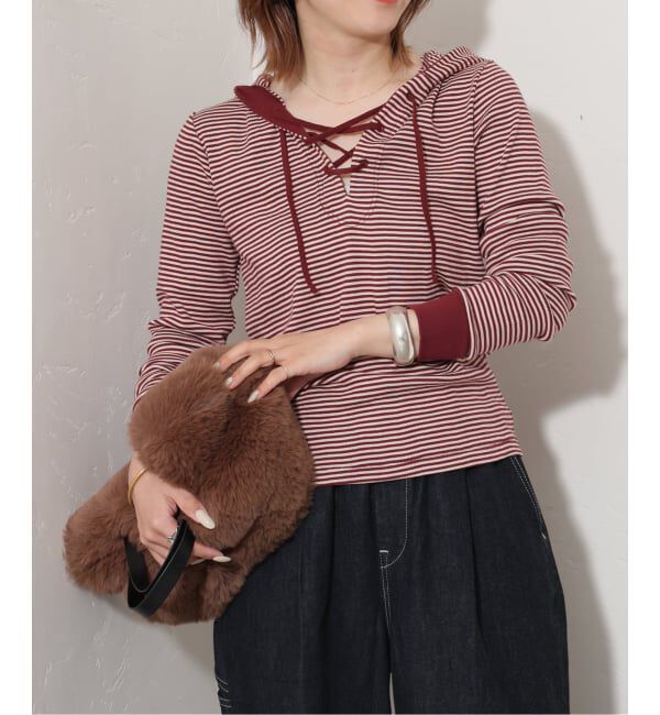 JOURNAL STANDARD relume「別注【MILLER/ミラー】 レースアップフードプルオーバー」|Tシャツ・カットソー|