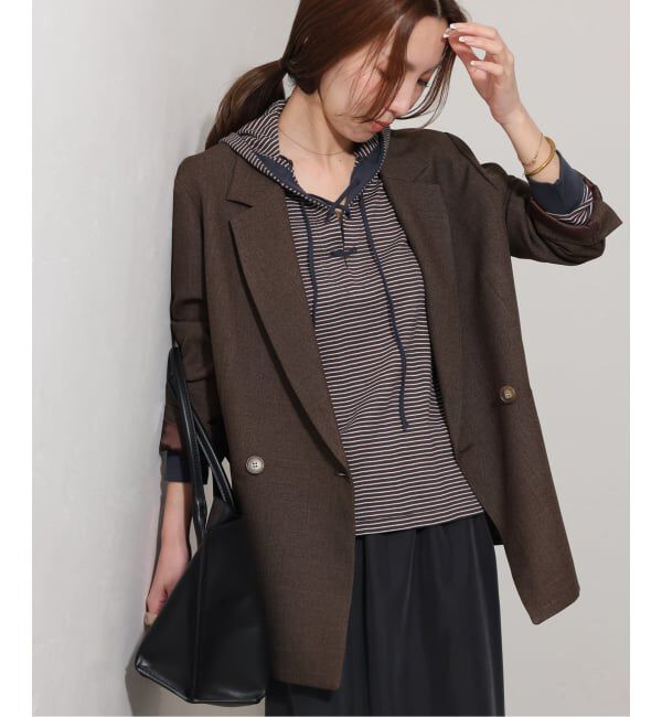 JOURNAL STANDARD relume「別注【MILLER/ミラー】 レースアップフードプルオーバー」|Tシャツ・カットソー|ブラウン B