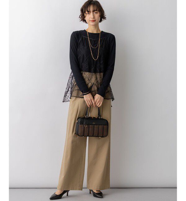 23区「刺繍レース キャミソール」|キャミソール|
