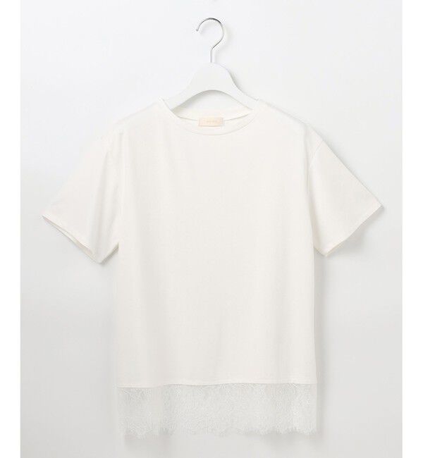 ANY SIS「裾レース半袖Ｔシャツ」|Tシャツ・カットソー|